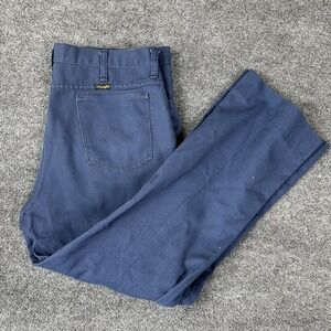 Vintage 70s Wrangler Pants‎ Mens 38x34(36x28) Blue Western Made in USA